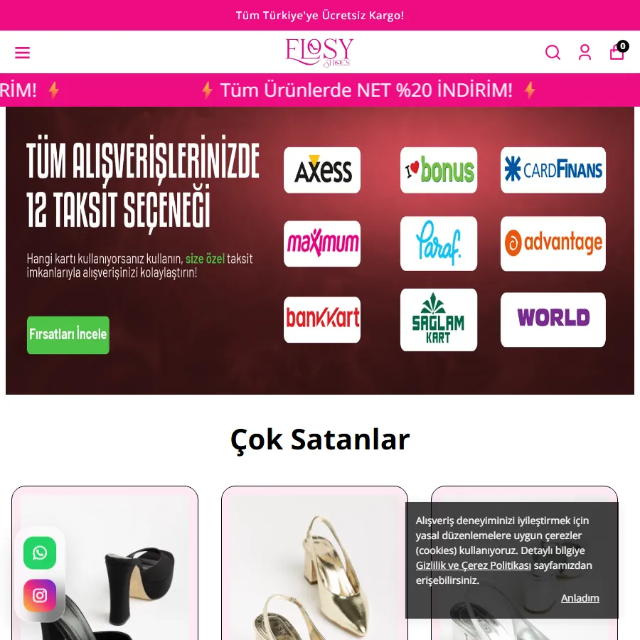 Elosy web sitesi ekran görüntüsü