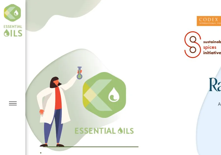 Kütaş Essential Oils web sitesi ekran görüntüsü