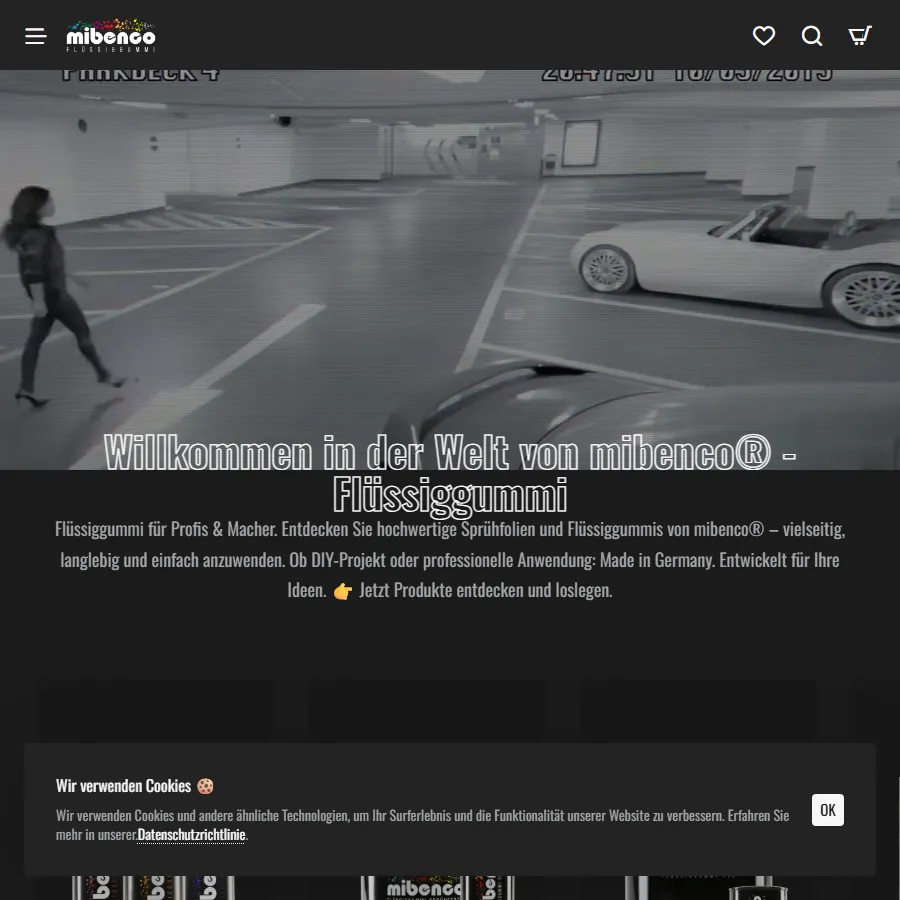 Mi Benco Shop web sitesi ekran görüntüsü